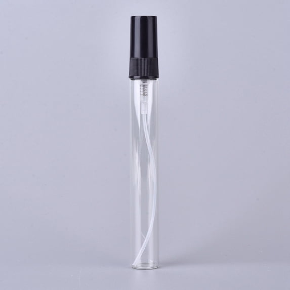 10ml Mini Refillable Glass Spray Bottles with Plastic Fine Mist Sprayer Dust Cap for Perfume Essential Oil Capacity: 10ml(0.34 fl. oz)