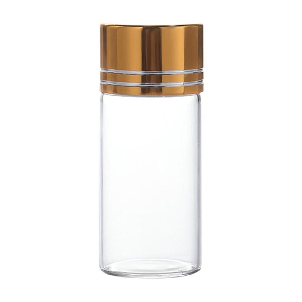 10ml Mini Transparent Glass Bottles with Hanging Ring Aluminium Lids