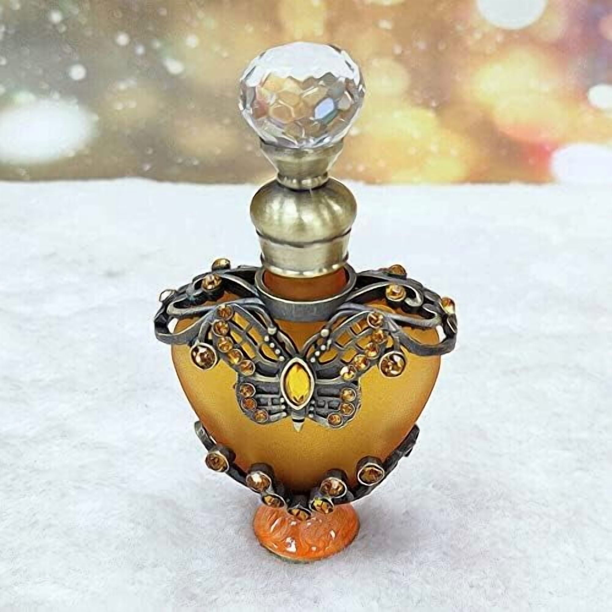 10ml Retro Perfume Glass Bottle Antique Crystal Metal Empty Gift - Main Image
