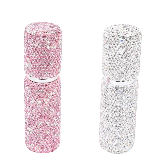 10ml Rhinestone Perfume Atomizer Bottles, Portable Travel Spray Vials (0.34 fl oz / 10 ml) - 2 Pack