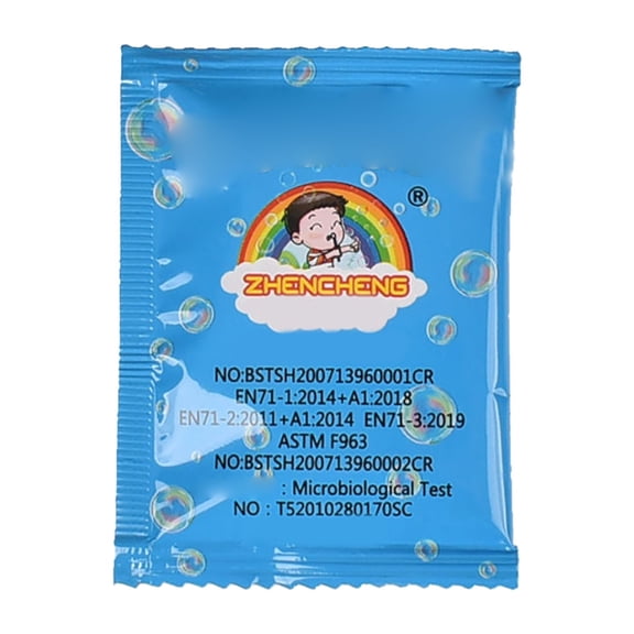 10ml Super Concentrated Bubble Solution Refill Pack Long Lasting Portable Bubble Juice Concentrate for All Bubble Maker Machines(Blue-9x6.5cm)