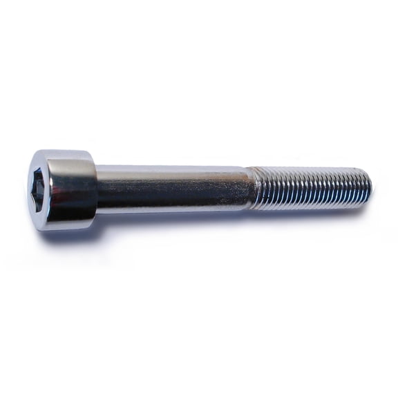 10mm-1.25 x 70mm Chrome Class 12.9 Smooth Head Hex Socket Cap Screws (5 pcs.)