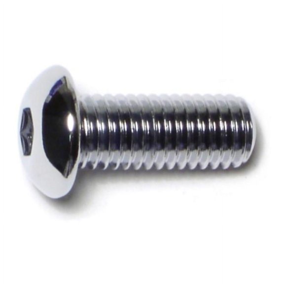 10mm-1.5 x 25mm Chrome Class 10.9 Button Head Hex Socket Cap Screws (10 pcs.)