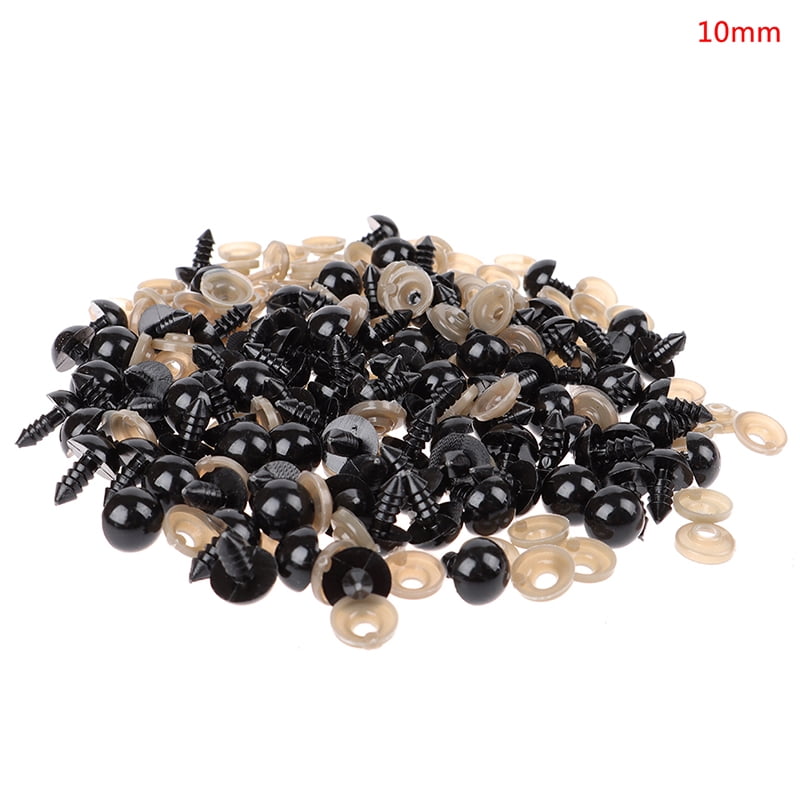 (10mm) 100Sets 8/10/12/15MM Stuffed Toys Safety Eyes Plush Doll Round