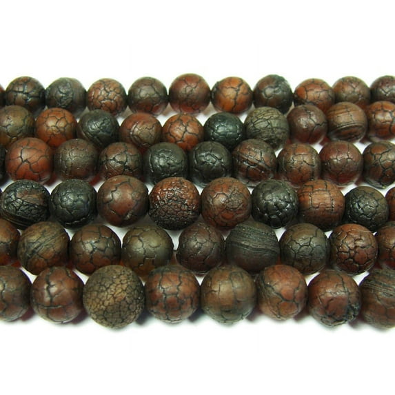 10mm 14 Inch Antiqued Dark Red Agate Round Beads Genuine Gemstone Natural Jewelry Making