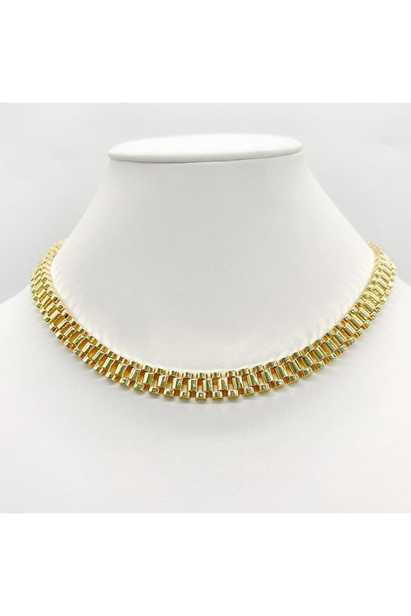 10mm 14K Gold Finish Presidential Link Chain / Necklace for Men's and Woman's