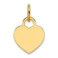 thumbnail image 1 of 10mm 14k Solid Yellow Gold Small Engravable Love Heart Charm Pendant Necklace for Women - .3 Grams, 1 of 2