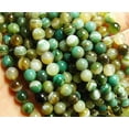 thumbnail image 1 of 10mm 15.5" Dark Sea Green Striped Agate Round Beads Genuine Gemstone Natural Jewelry Making, 1 of 1