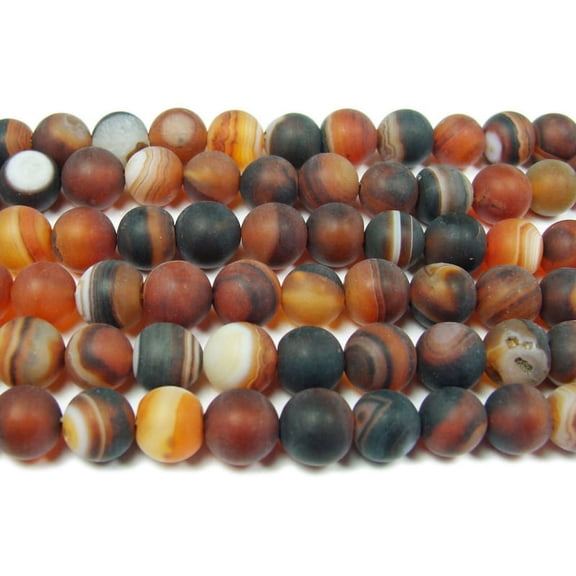 10mm 15.5 Inch Dream Agate Matte Round Beads Genuine Gemstone Natural Jewelry Making
