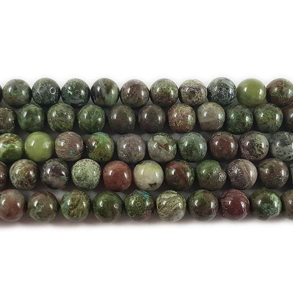 10mm 15.5 Inches Australian Dragon Blood Jade Round Beads Genuine Gemstone Natural Jewelry Making