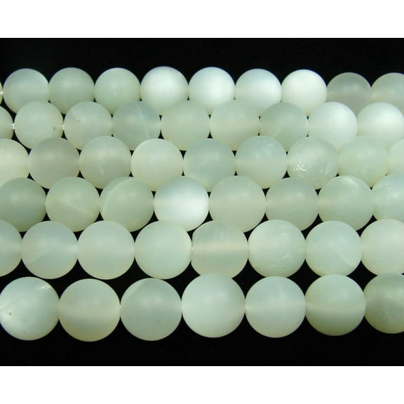 10mm 15.5 Inches Moonstone Matte Round Beads Genuine Gemstone Natural Jewelry Making