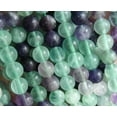 thumbnail image 1 of 10mm 15.5 Inches Rainbow Fluorite Matte Round Beads Genuine Gemstone Natural Jewelry Making, 1 of 1