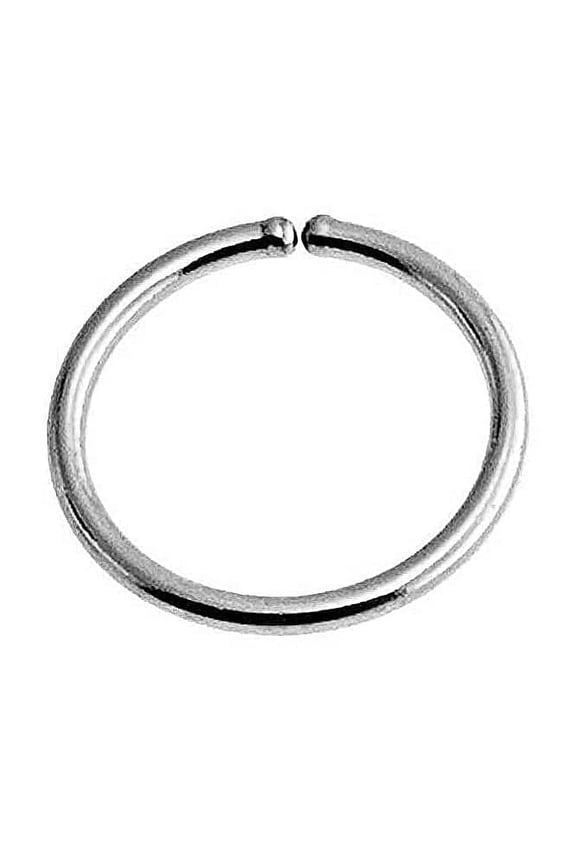 10mm 18 GA Sterling Silver Snug Fitting Nose Open Ring Hoop Huggie Piercing Jewelry for Women Sold As One (10mm / 18 gauge, Sterling Silver 925)