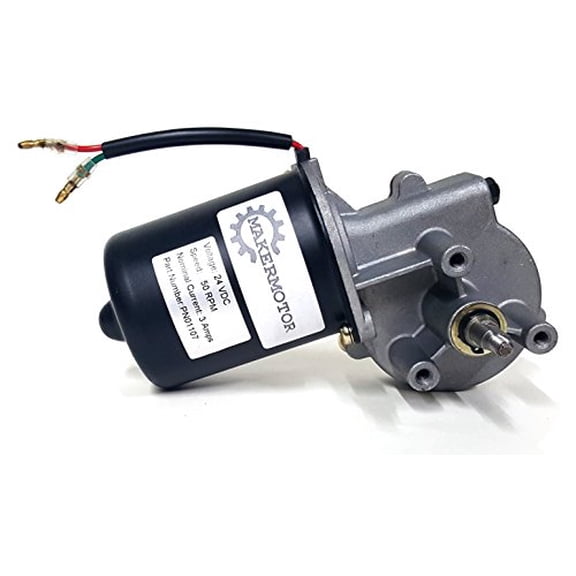 10mm 2-Flat Shaft 24V DC Reversible Electric Gear Motor 50 RPM$$Tools & Hardware Other