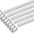 thumbnail image 1 of 10mm (3/8") Double Loop Wire Binding Combs, 20 Pcs Metal Twin Loop Binding Coils 60 Sheet Capacity 3:1 Pitch 32 Ring Binding Spines, Black, 1 of 6