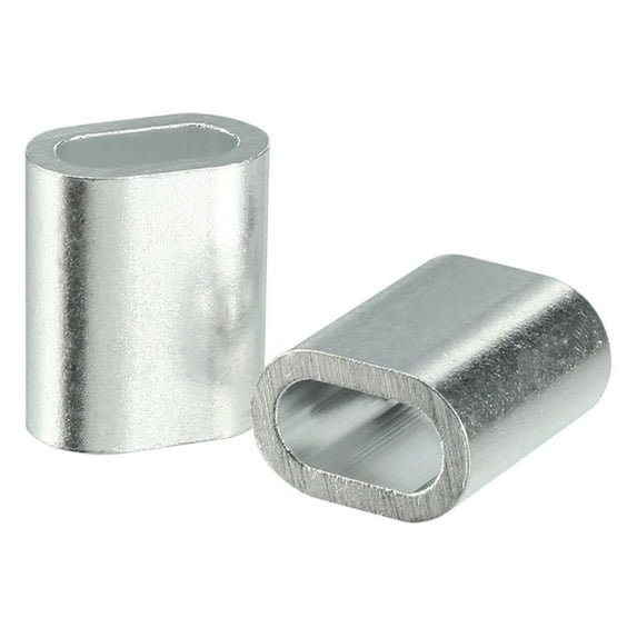 10mm 3/8-inch Cable Wire Rope Aluminum Oval Sleeves Clips Crimping Loops 10pcs