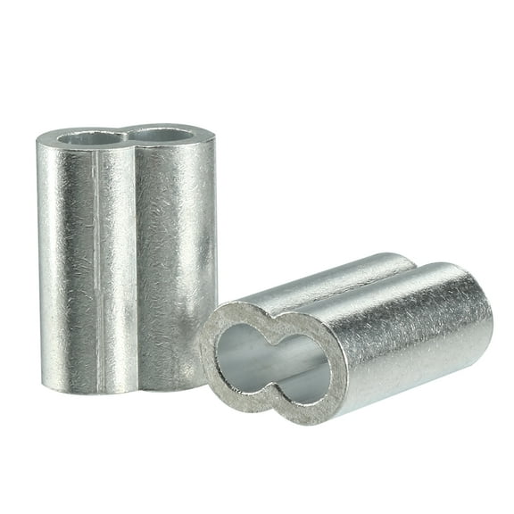 10mm 3/8-inch Cable Wire Rope Aluminum Sleeves Clip Crimping Loop 5pcs