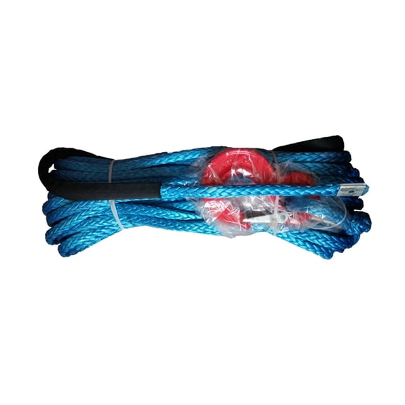 10mm*30m Synthetic Cable With Hook UHMWPE Fiber Winch Rope Towing Line For 4WD Off Road ,Durable & Safe