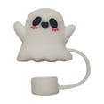 thumbnail image 1 of 10mm 3D Halloween Straw Cover Silicone Straw Tips Reusable -Proof Straw Toppers for Tumblers Pumpkin and Cat Designs Fall Holiday Party Cup Accessories, 1Pack C, 1 of 4