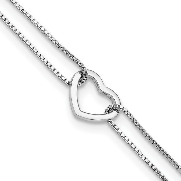 Sterling Silver Multi-Strand 9in With 1in Extension Anklet Sterling Silver Multi-Strand 9in With 1in Extension Anklet