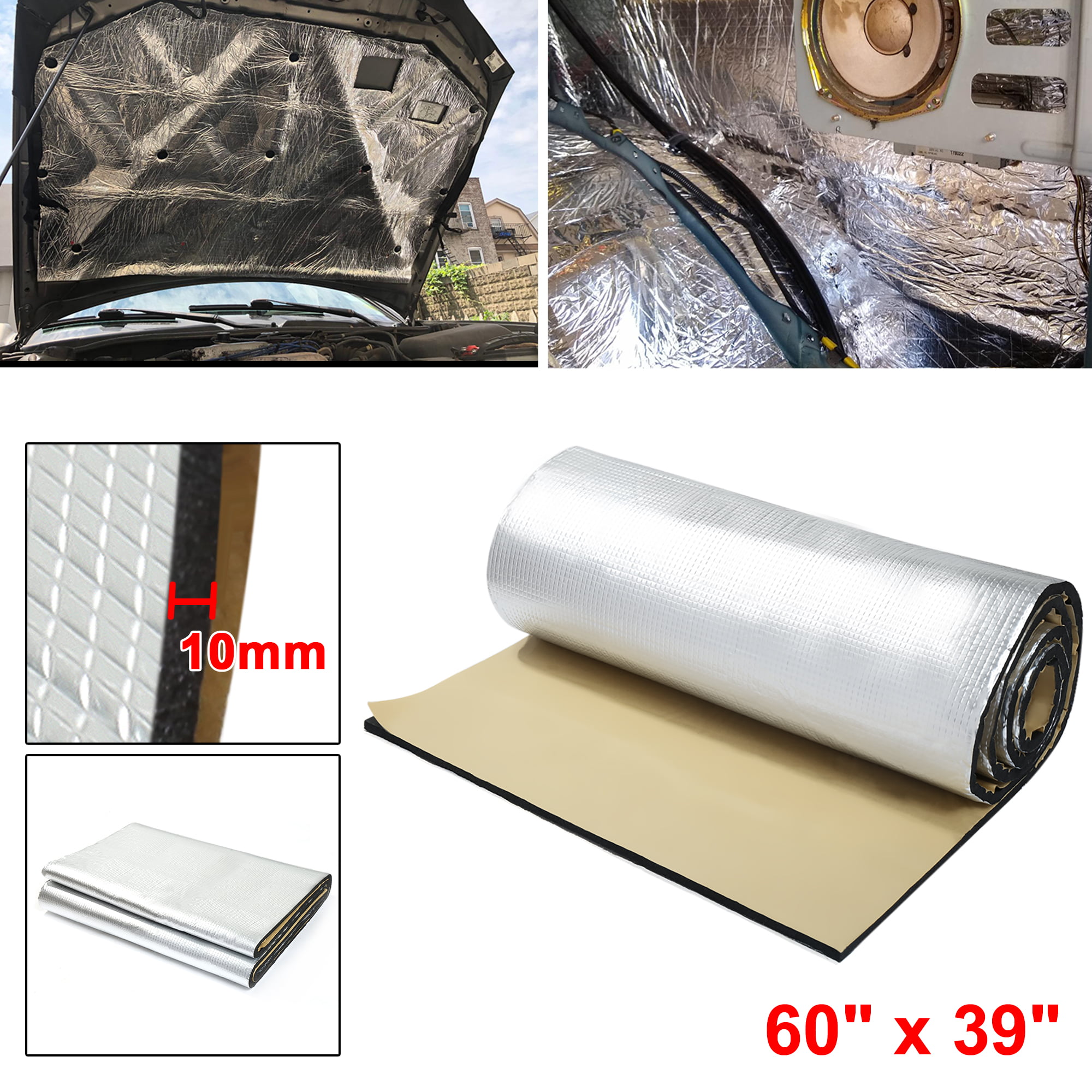 Self-adhesive Fireproof Sound Deadener Heat Insulation Mat For Car Hood  Engine