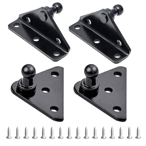 10mm Ball Stud Mounts for Springs and Shock Absorbers - Includes L-Type and Flat Mounts, with Mounting Screws