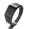 thumbnail image 1 of 10mm Black/Gold/Silver Square Band Men's Stainless Steel Engagement Ring Sz 5-13, 1 of 5