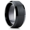 thumbnail image 1 of OVIEDO JEWELRY  10mm Black Tungsten Ring,Tungsten Carbide Ring,Engagement Ring,Unique Wedding Ring,Man's Wedding Ring,Brush, 1 of 4