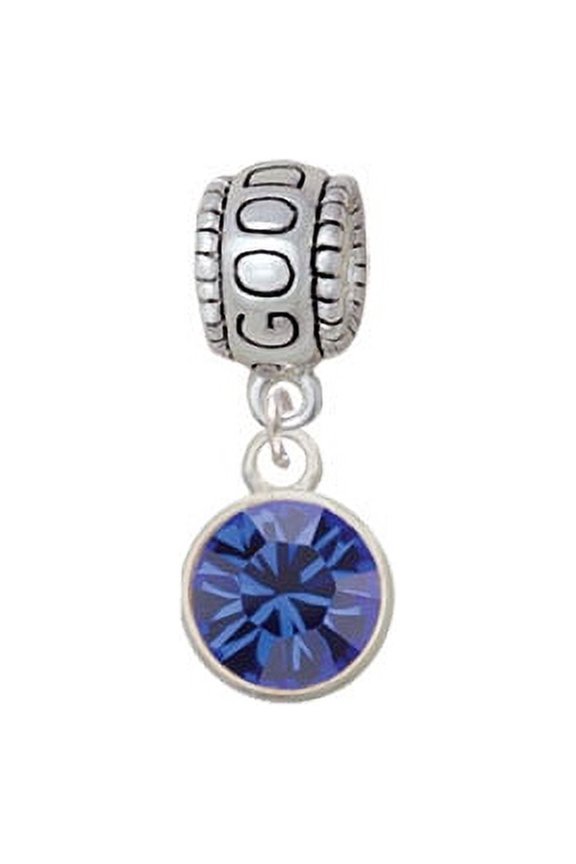 10mm Blue Crystal Drop - Good Luck Charm Bead