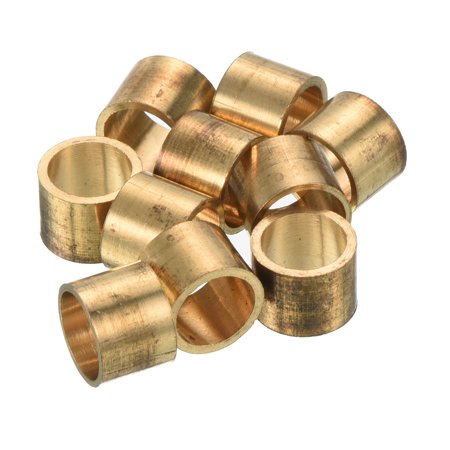 10mm Brass Pool Cue Ferrules Billiard Snooker Cue Tips Repair Tool, Copper 10 Pack