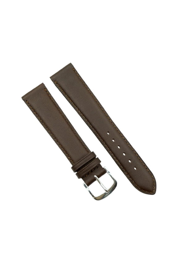 10mm Brown Soft Leather Watch Strap