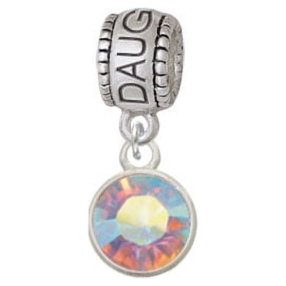 10mm Clear AB Crystal Drop - Daughter Charm Bead