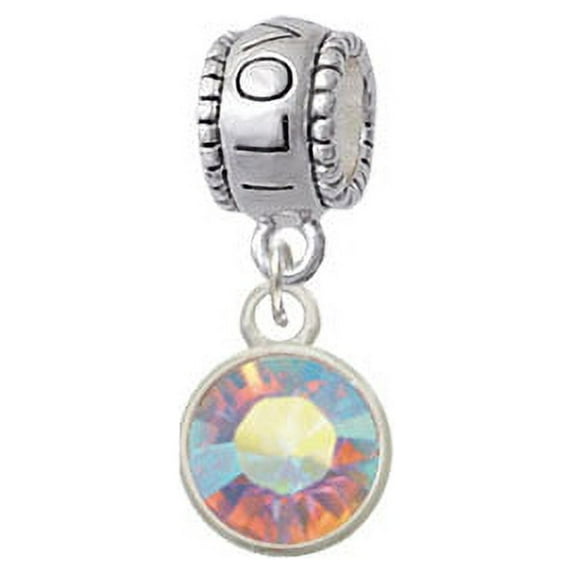 10mm Clear AB Crystal Drop - I Love You Charm Bead