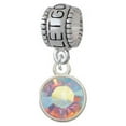 thumbnail image 1 of 10mm Clear AB Crystal Drop - Let Go Let God Charm Bead, 1 of 1