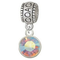 10mm Clear AB Oktant Crystal Drop - Coach Charm Bead