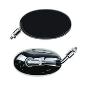 10mm Clockwise Big Oval Side Rear view Rearview Mirror Motorcycle Street Bike Cruiser Chopper Bobber Nake Bike CB VN VT