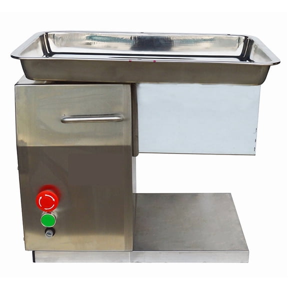 10mm Commercial Fresh Meat Slicer Grinder Beef Steak Pork Fish Cutting Machine 110V 250kg/h