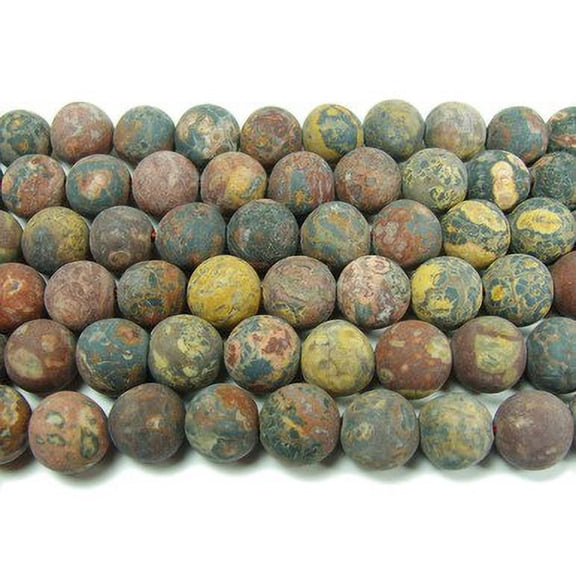 10mm Dark Red Leopard Skin Jasper Matte Round Beads Genuine Gemstone Natural Jewelry Making