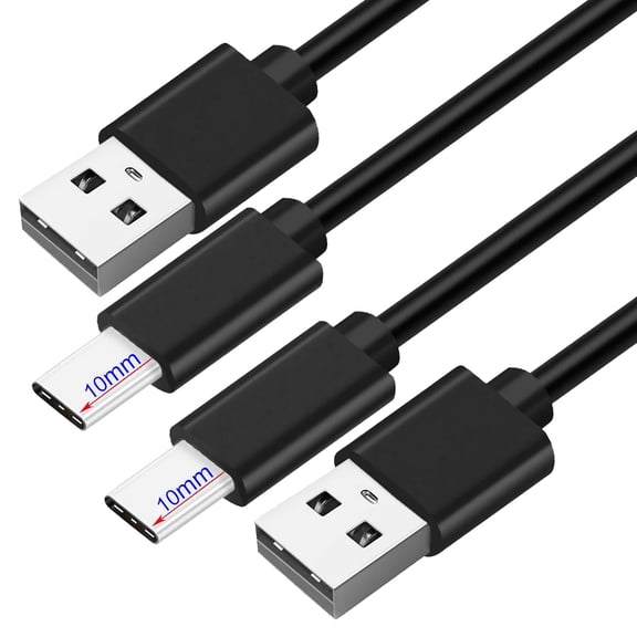 for 10mm Extended Tip USB C Cable (2-Pack 3.3ft) for Rugged Phones & Armor Cases: Blackview, Doogee, Ulefone, Oukitel, Galaxy S25-S20, A15/A16 - Fast Charge & Data Sync