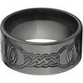thumbnail image 1 of 10mm Flat Black Zirconium Ring with a Milled Celtic Design, 1 of 3