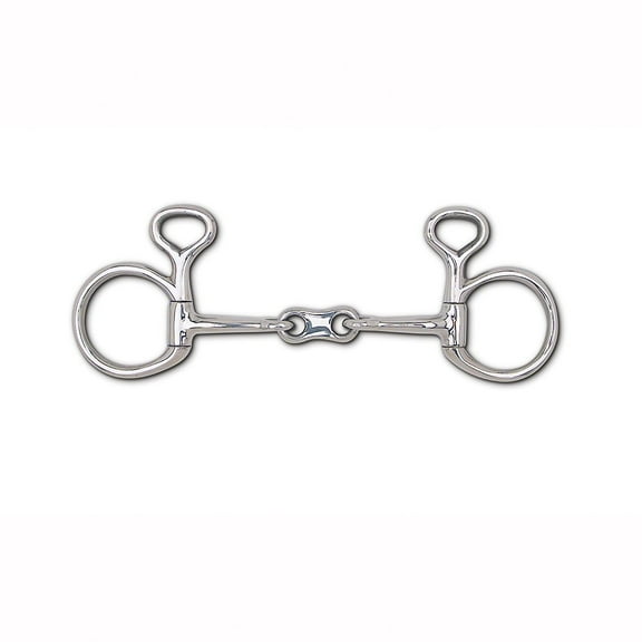 10mm French Link Snaffle Baucher - 2 1/4" Rings (5.5", Stainless Steel)