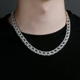thumbnail image 1 of 10mm Full Diamond Cuban Link Chain Hip Hop Necklaces, 1 of 2