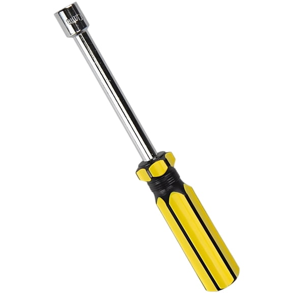 10mm Hex Nut Driver with 7.0 in Total Length and 3.7 in Shank, Chrome Vanadium Steel Socket Screwdriver, M6 Nut Driver with 0.5 in Socket OD for Mechanical Repair and Fastening Maintenance