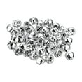 thumbnail image 1 of 10mm Jingle Bells Craft Bells Carbon Steel Electroplating Silver Tone 80 Pack, 1 of 5