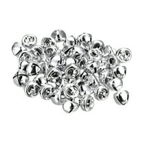 10mm Jingle Bells Craft Bells Carbon Steel Electroplating Silver Tone 80 Pack