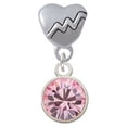 thumbnail image 1 of 10mm Light Pink Crystal Drop - Heartbeat Charm Bead, 1 of 1