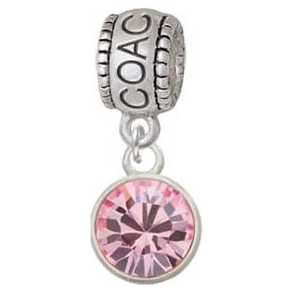 10mm Light Pink Oktant Crystal Drop - Coach Charm Bead - Walmart.com