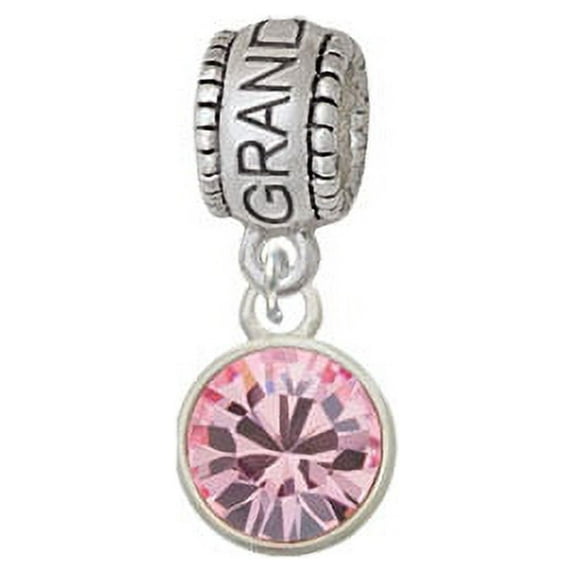 10mm Light Pink Oktant Crystal Drop - Granddaughter Charm Bead
