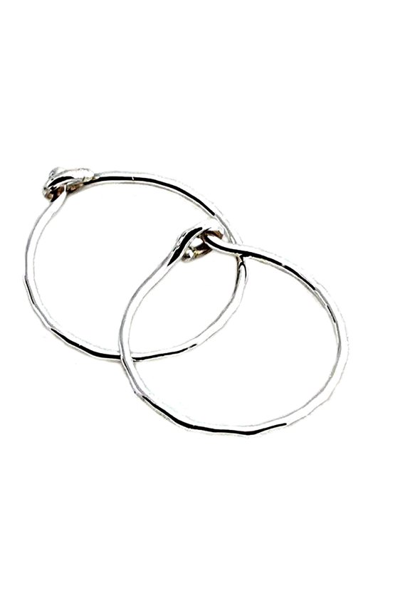 10mm Little Sterling Silver 22 GA Faceted Snap Mini Hugger Sleeper Small Cartilage Helix Tragus Thin Earrings (Faceted | Hammered, 10mm | 22 GA)