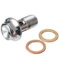 thumbnail image 1 of 10mm M10x1.00 Motorcycle Brake Caliper Banjo Bolts Screws Chrome Steel For Honda/Kawasaki/Suzuki/Yamaha, 1 of 6